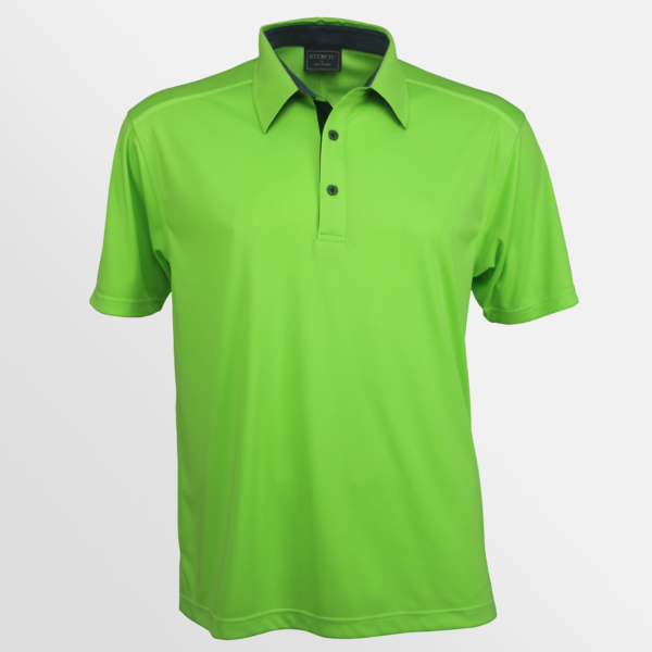 Custom Printed T-shirts Stencil Argent Polo Green Navy