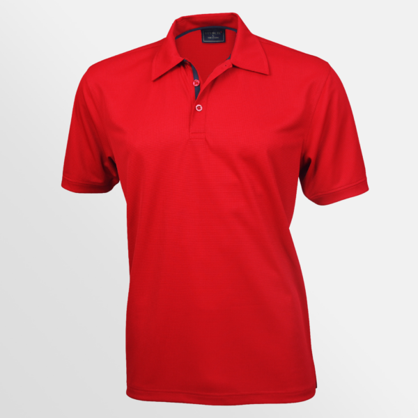 Custom Printed T-shirts Stencil SuperDry Polo Red Navy