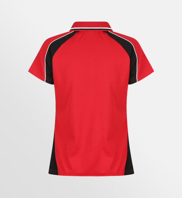 Custom T-shirt Printing Aussie Pacific Panorama Polo Red Black White Back