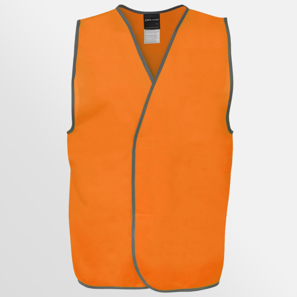Custom Printed Merch QTCO JB's Wear Hi Vis Safety Vest Orange front