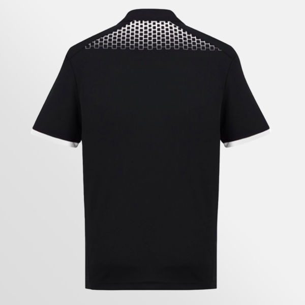 Custom Printed T-shirts QTCO Biz Collection Mens Galaxy Short Sleeve Polo Black White back