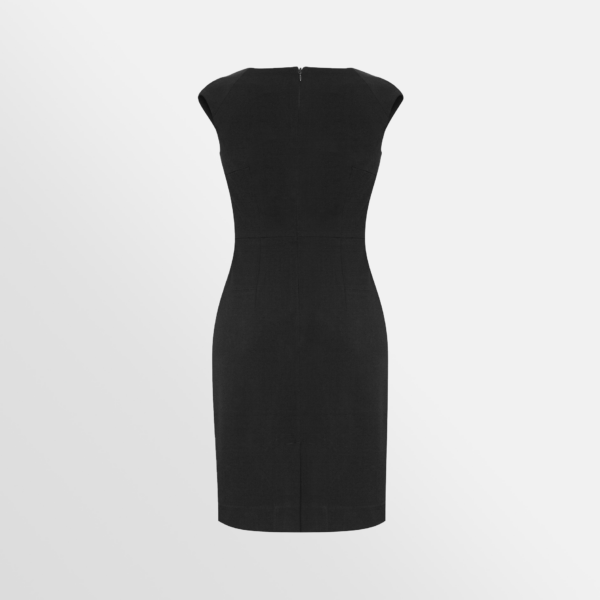 Custom Printed Merch QTCO Biz Collection Ladies Audrey Dress Black back