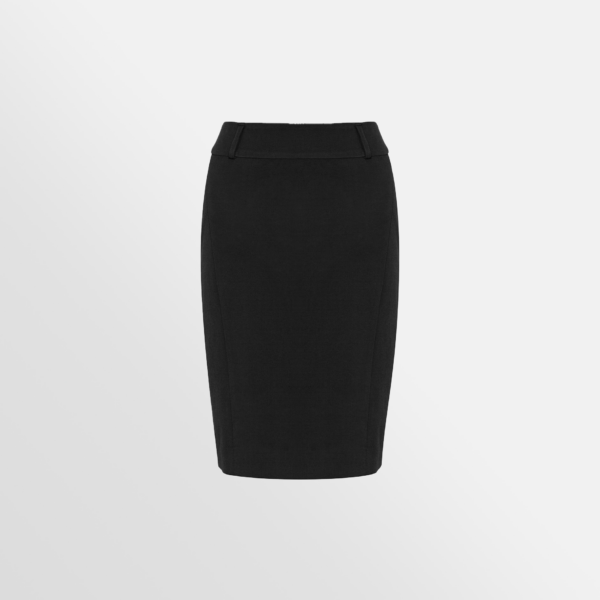 Custom Printed Merch QTCO Biz Collection Ladies Loren Skirt Black front