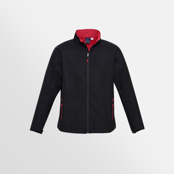 Custom Printed T-shirts Biz Collection Mens Geneva Jacket Black Red Front