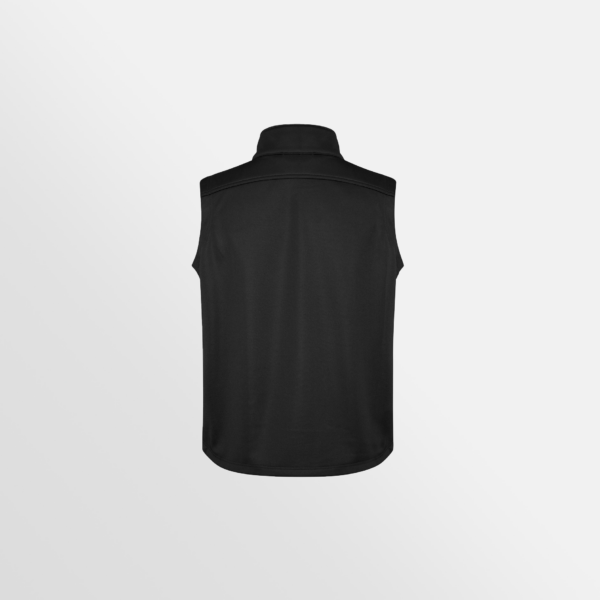 Custom Printed Merch Biz Collection Softshell Vest Black Back