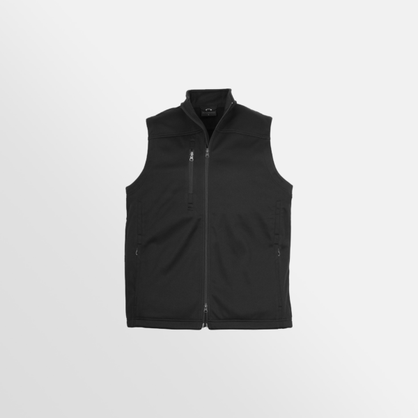 Custom Printed Merch Biz Collection Softshell Vest Black Front