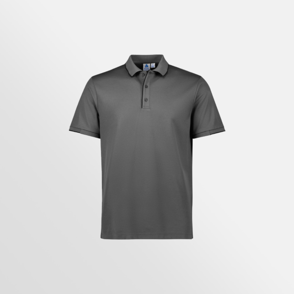 Custom Printed T-shirts Biz Collection Mens Polos Ash Black Front