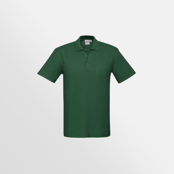 Custom Printed T-shirts Biz Collection Mens Crew Polo Forest Front