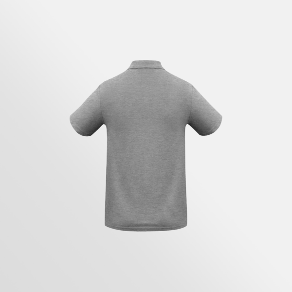 Custom Printed T-shirts Biz Collection Mens Crew Polo Grey Marle Back