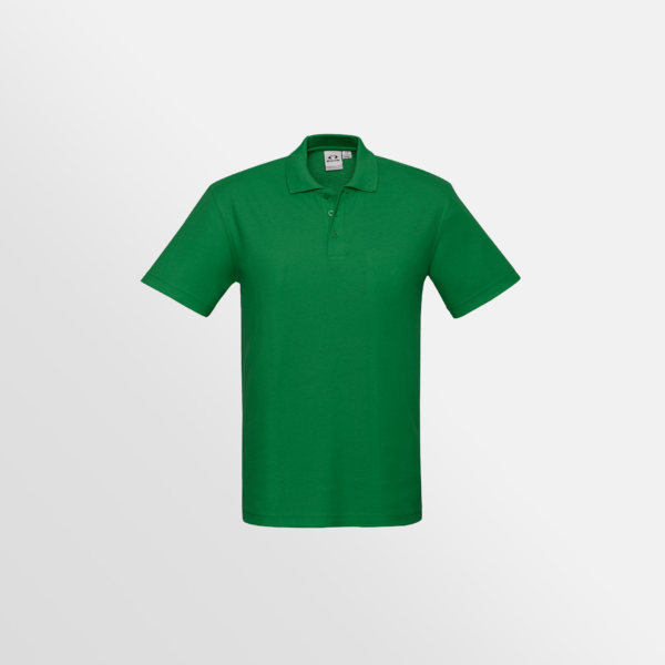 Custom Printed T-shirts Biz Collection Mens Crew Polo Kelly Green Front