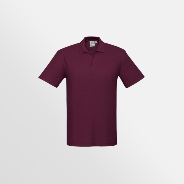 Custom Printed T-shirts Biz Collection Mens Crew Polo Maroon Front