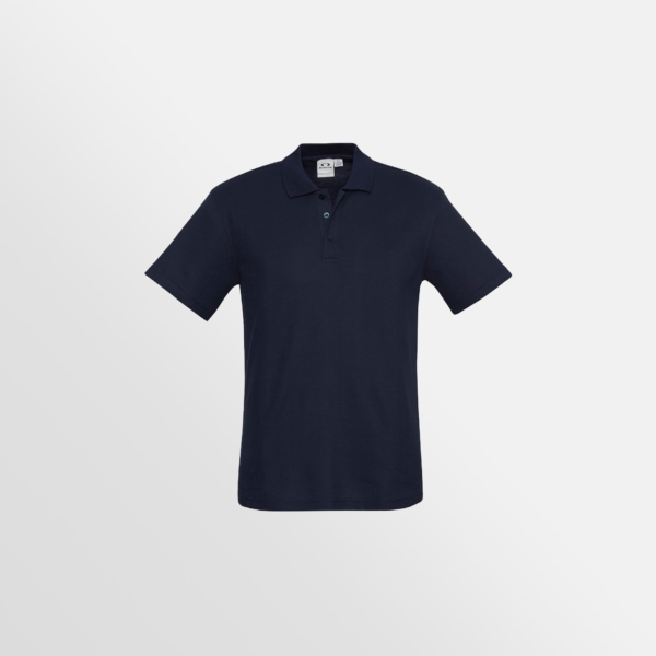 Custom Printed T-shirts Biz Collection Mens Crew Polo Navy Front