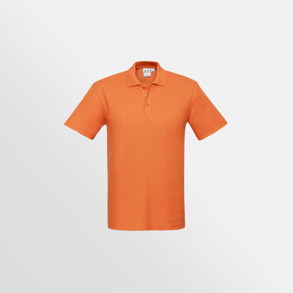 Custom Printed T-shirts Biz Collection Mens Crew Polo Orange Front