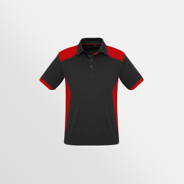 Custom Printed T-shirts Biz Collection Mens Rival Polo Black Red Front