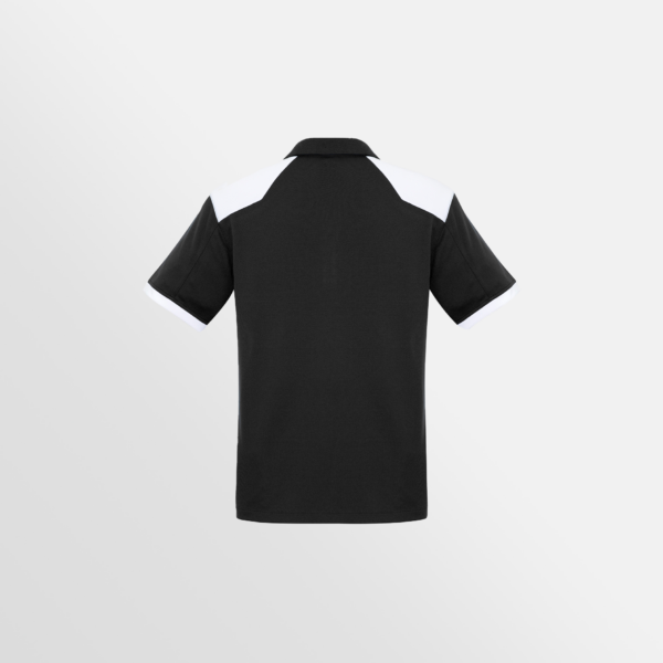 Custom Printed T-shirts Biz Collection Mens Rival Polo Black White Back