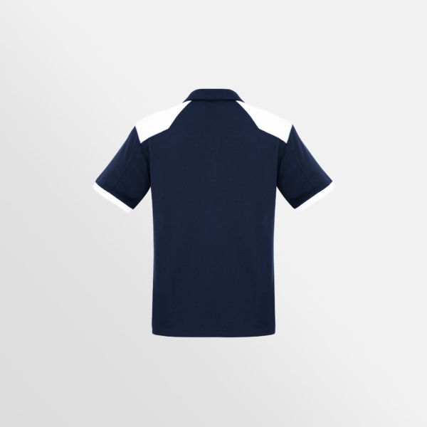 Custom Printed T-shirts Biz Collection Mens Rival Polo Navy White Back