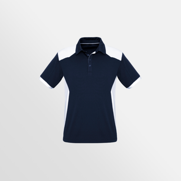 Custom Printed T-shirts Biz Collection Mens Rival Polo Navy White Front