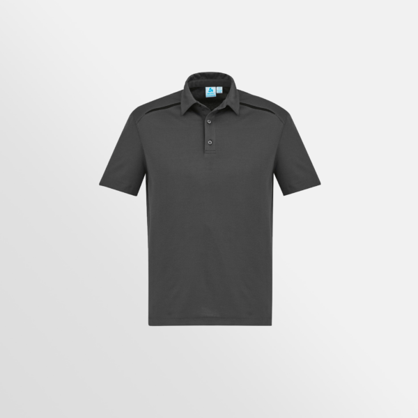 Custom Printed T-shirts Biz Collection Mens Sonar Polo Grey Black Front