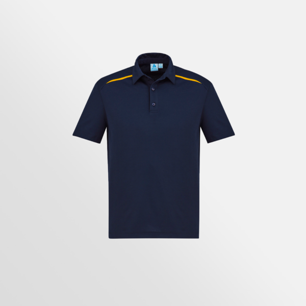 Custom Printed T-shirts Biz Collection Mens Sonar Polo Navy Gold Front