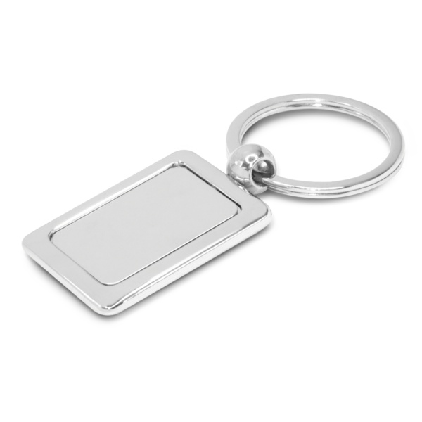Custom Printed Merch QTCO Trends 100316 Rectangular Metal Key Ring