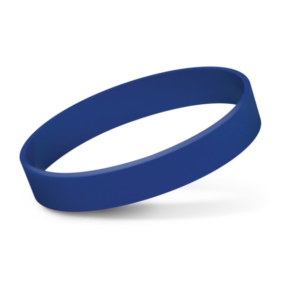 Custom Printed Merch QTCO Trends 114485 Silicone Wrist Band (Indent) Dark Blue