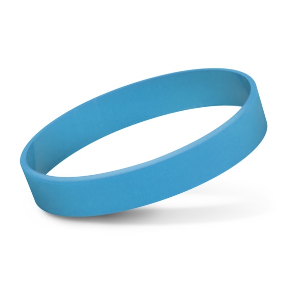 Custom Printed Merch QTCO Trends 114485 Silicone Wrist Band (Indent) Light Blue
