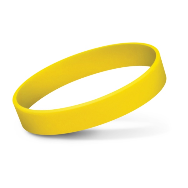 Custom Printed Merch QTCO Trends 114485 Silicone Wrist Band (Indent) Yellow