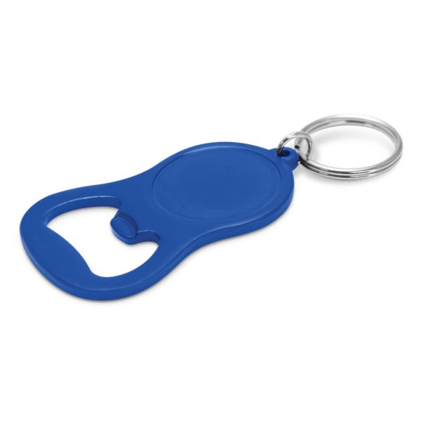 Custom Printed Merch QTCO Trends 107106 Chevron Bottle Opener Key Ring Blue