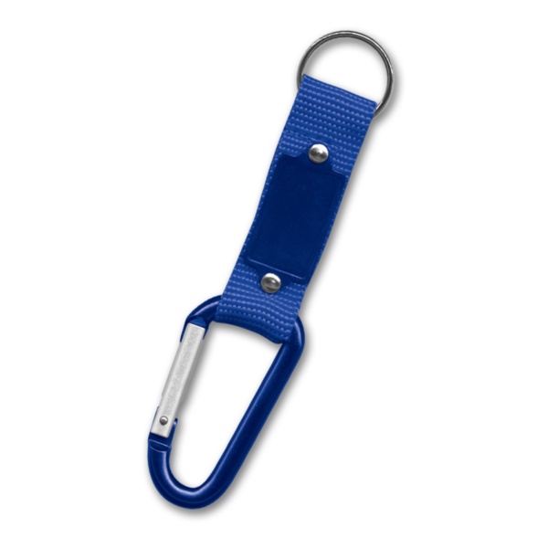 Custom Printed Merch QTCO Trends 107107 Carabiner Key Ring Blue