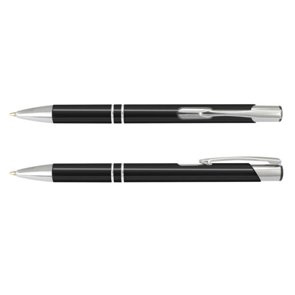 Custom Printed Merch QTCO Trends 108431 Panama Pen Black Silver