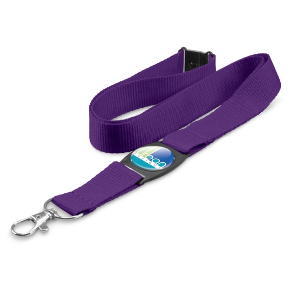 Custom Printed Merch QTCO Trends 110502 Crest Lanyard Purple