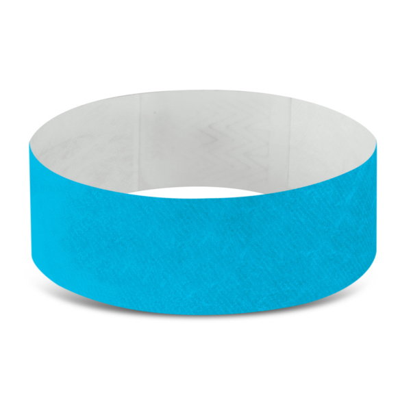 Custom Printed Merch QTCO Trends 110890 Tyvek Event Wrist Band Blue