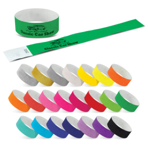 Custom Printed Merch QTCO Trends 110890 Tyvek Event Wrist Band Colours