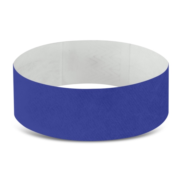 Custom Printed Merch QTCO Trends 110890 Tyvek Event Wrist Band Dark Blue