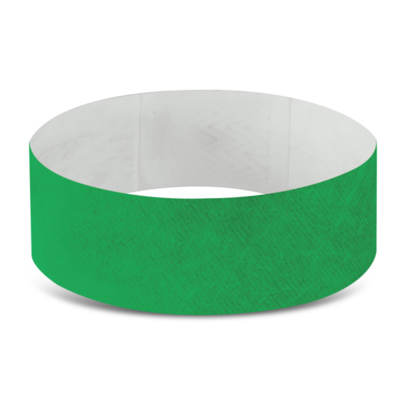 Custom Printed Merch QTCO Trends 110890 Tyvek Event Wrist Band Dark Green