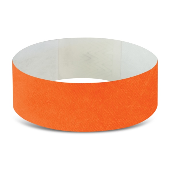 Custom Printed Merch QTCO Trends 110890 Tyvek Event Wrist Band Orange