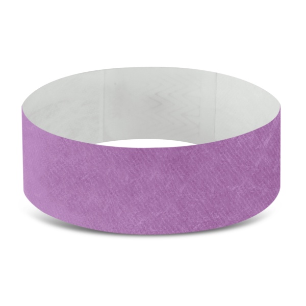Custom Printed Merch QTCO Trends 110890 Tyvek Event Wrist Band Lavender Purple