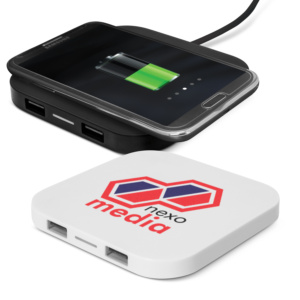 Custom Printed Merch QTCO Trends 112657 Impulse Wireless Charging Hub