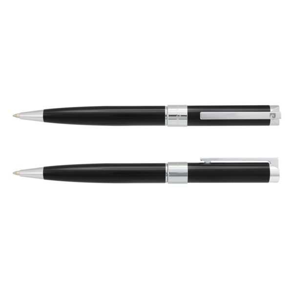 Custom Printed Merch QTCO Trends 115150 Pierre Cardin Noblesse Pen Black Silver