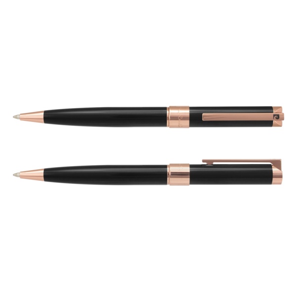 Custom Printed Merch QTCO Trends 115150 Pierre Cardin Noblesse Pen Black Rose Gold