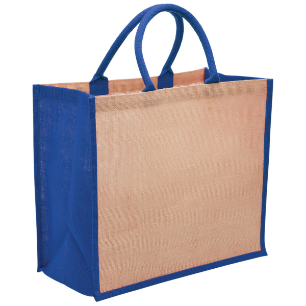 Custom Merch Printing QTCO Legend Life 1184 Eco Jute Tote with wide gusset Royal