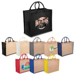 Custom Merch Printing QTCO Legend Life 1184 Eco Jute Tote with wide gusset Colours