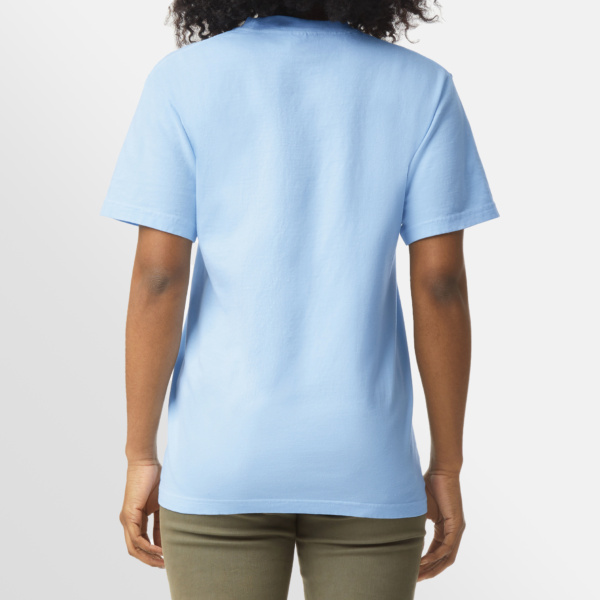 Custom Printed T-shirts Gildan Comfort Colours Model Image Back