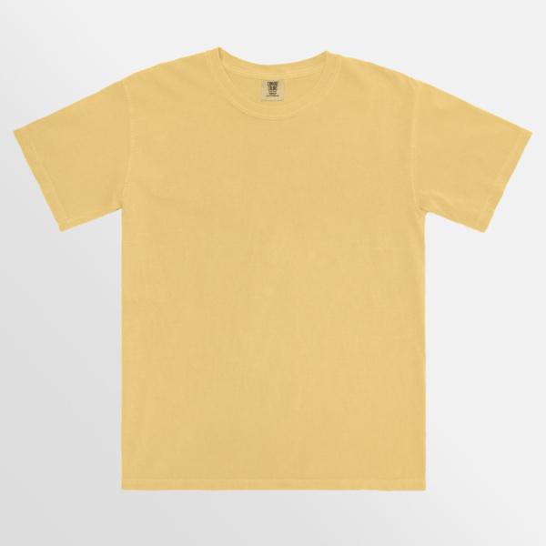 Custom Printed T-shirts Gildan Comfort Colours Mustard Tee