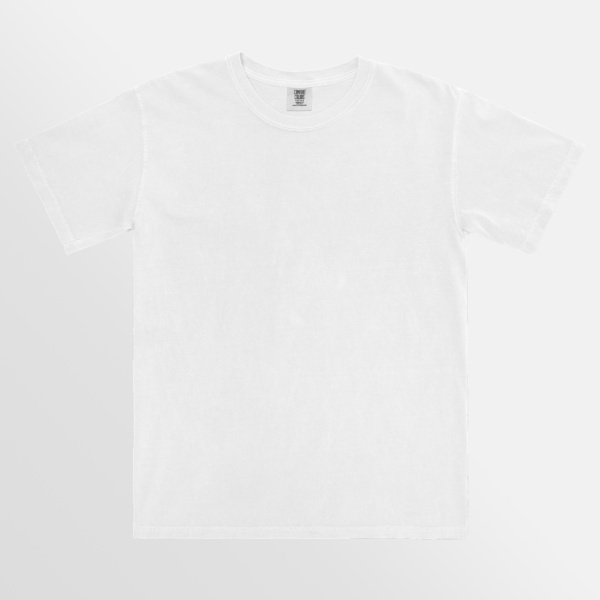 Custom Printed T-shirts Gildan Comfort Colours White Tee