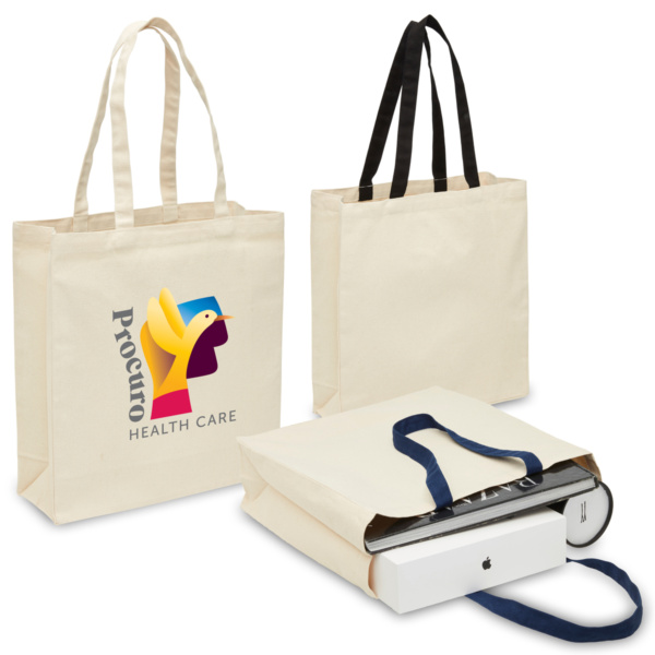 Custom Merch Printing QTCO Legend Life 2002 Heavy Duty Canvas Tote with Gusset