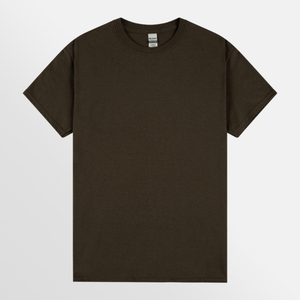 Custom Printed T-shirts Gildan Essential Heavy Tee Brown