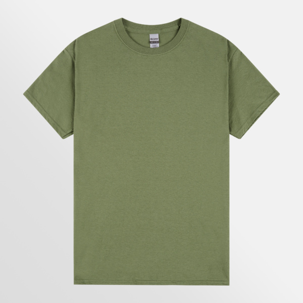 Custom Printed T-shirts Gildan Essential Heavy Tee Military Green