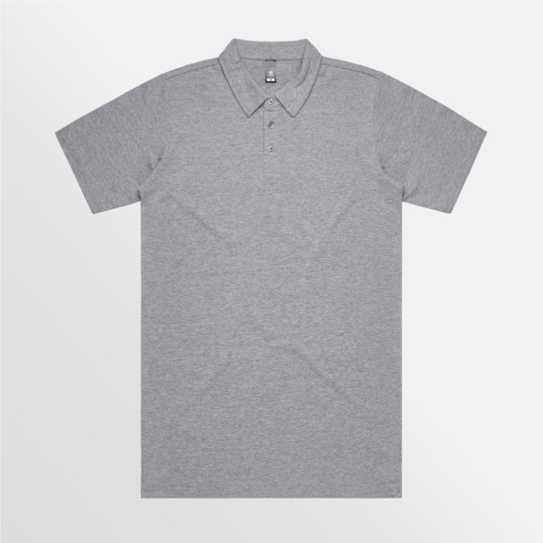Custom Printed T-shirt AS Colour Chad Polo Grey Marle