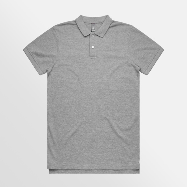 Custom Printed T-shirt AS Colour Pique Polo Grey Marle